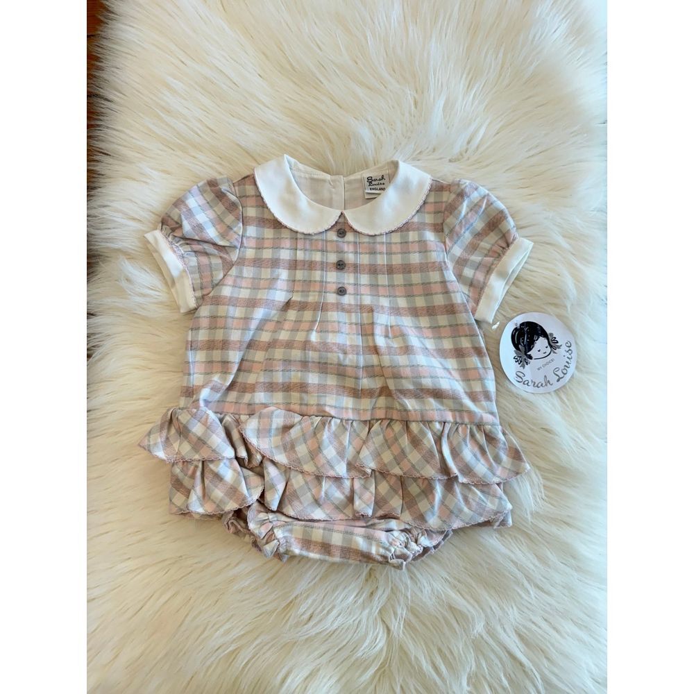 Sarah Louis pink grey bubble nwt 18m